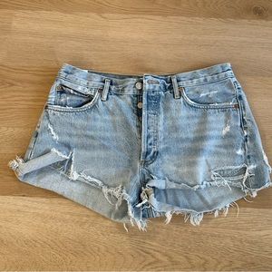 AGolde Parker Short Light Wash